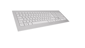 Juego de teclado y ratón inalámbricos CHERRY DW 8000 original, combinación de batería de diseño delgado de 2,4 GHz en plateado/blanco - Product Image 3