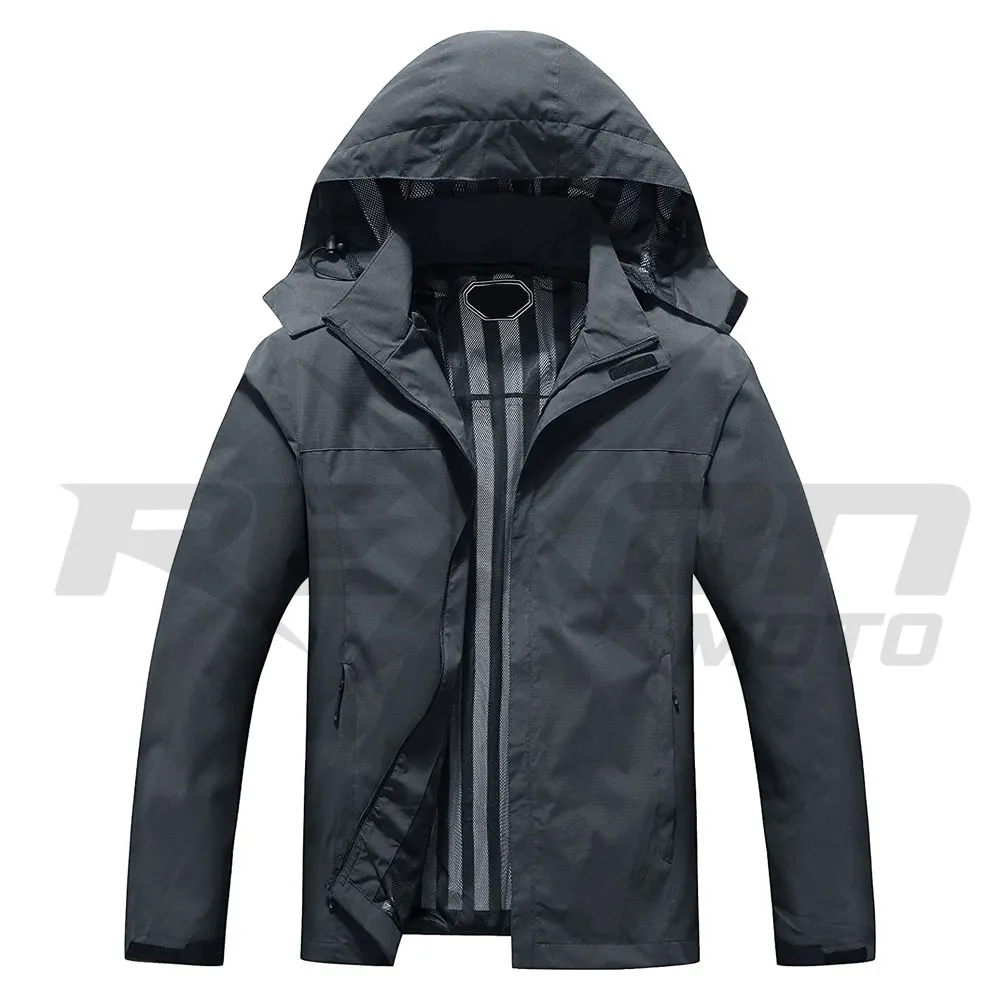 Erkek hafif su geçirmez kapşonlu yağmur ceket açık yağmurluk kabuk ceket yürüyüş seyahat yağmur ceket için