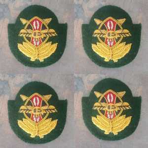 Custom Hand-Made Silver Bullion Wire Embroidered <strong>Badges</strong> High Quality Sew-On for Uniforms Regalia Accessories Hand-Made <strong>Pakistan</strong>