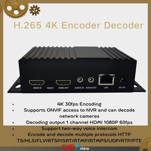 HD Video 4K Codificación y decodificación todo en uno de baja latencia Codificador en vivo Decodificador intercomunicador de voz - Product Image 3