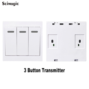 Praktischer Wandschalter-Controller 1527 Lerncode 433MHz Sender 1/2/3CH Pasten schalter Smart Home - Product Image 4