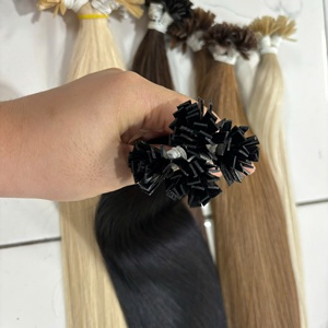 Daisyhair ส่วนขยายปลายขากระดูกแบบตรงสำหรับคนผม2024ผมตรงแบบเจ็ตสีดำ - Product Image 4