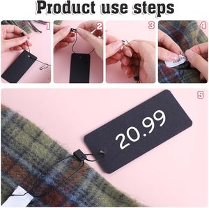 Etiquetas colgantes en relieve de lujo ecológicas personalizadas, diseño de cuerda de cartón negro, etiquetas de columpio para ropa de papel para etiquetas de ropa - Product Image 6