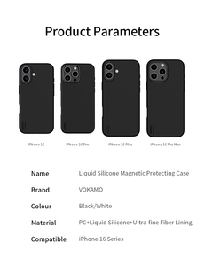 适用于iPhone 16 Pro Max耐用硅胶手机外壳耐冲击吸引功能充电保护盖防震外壳 - Product Image 3
