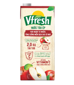 Vinamilk-Vfresh-ナチュラルテイストアップルジュース1L-カートンあたり1Lx12の紙箱を卸売梱包GMP HALAL ISO BRC FSSC HACCP - Product Image 2