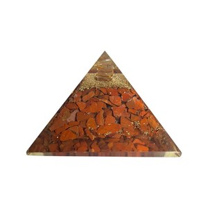 Handmade <strong>Red</strong> Jasper Orgone <strong>Pyramid</strong> With Copper Coil Energy Generator For EMF Protection Meditation Chakra Healing - Product Image 5