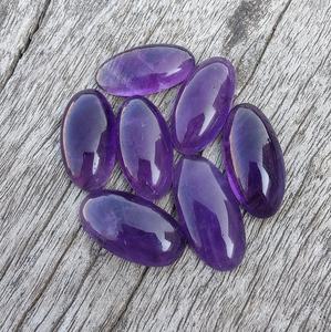 Doğal ametist büyük Oval şekil Cabochon düz geri kalibre Beda şekil AAA + kalite taşlar, tüm boyutları mevcuttur. - Product Image 1