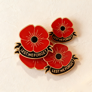 2025 2026 kẻo chúng ta quên anh túc BROOCH kỷ niệm chủ nhật màu đỏ hoa Rhinestone phù hiệu tiệc men Poppy ve áo Pin - Product Image 3