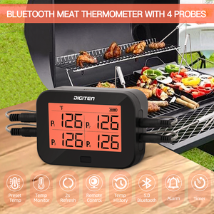 4 Probe ABS Instant-Read Digital Meat Thermometer <strong>with</strong> <strong>Temperature</strong> <strong>Controller</strong> <strong>Sensor</strong> Customized OEM &amp; ODM Support for Grilling - Product Image 2