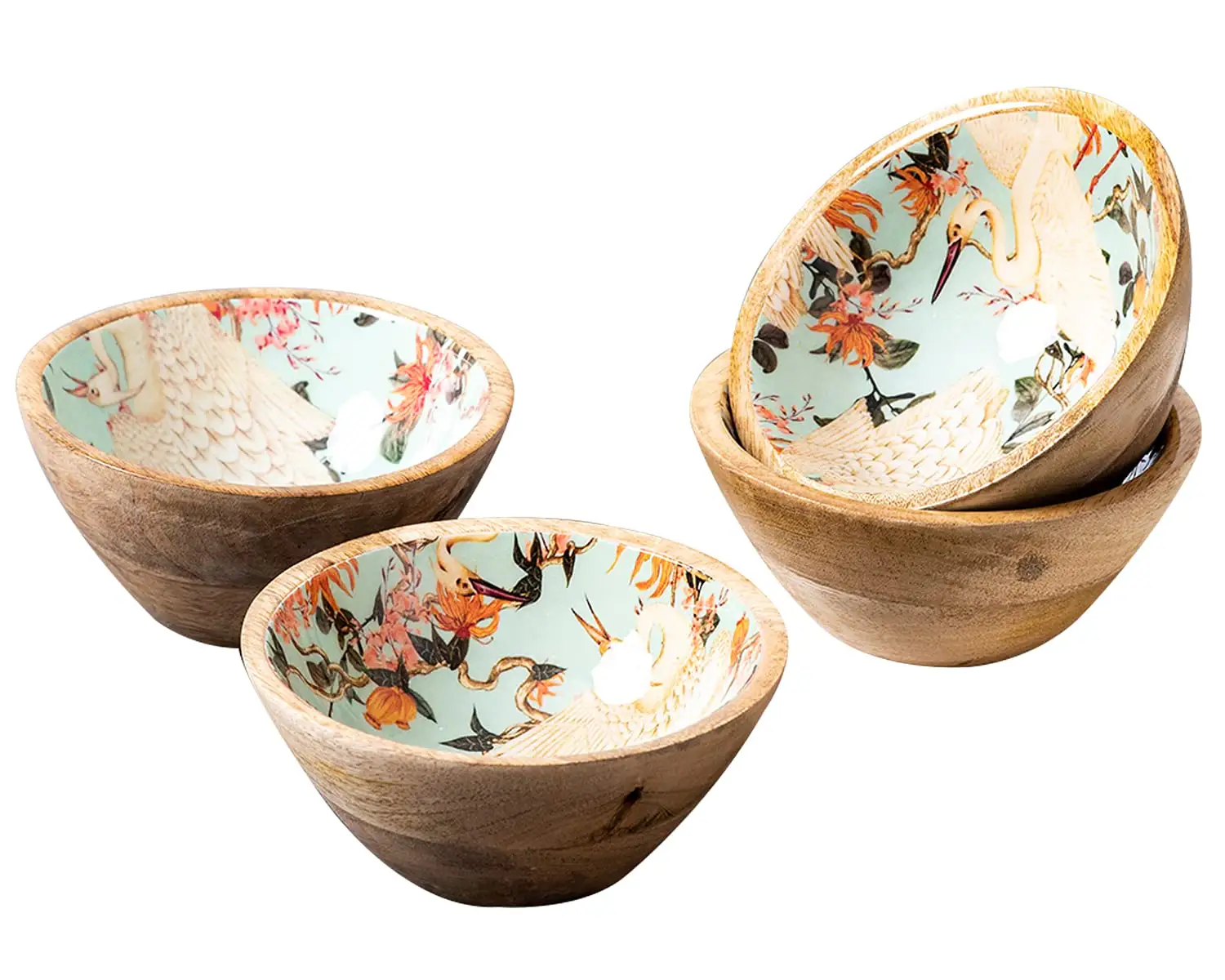 Eco Friendly Cheap Fast Food Bowls Cups Set For Table Decorative Great Serving Cups Newly Arrival Classic Wood Serving Bowls