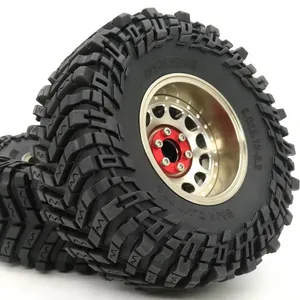 4x RC 2.2タイヤ高さ127mm & 2.2ビードロックホイール4オフセット1/10泥クローラー用