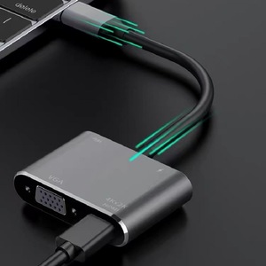 2合1集线器坞站USB输入4k分辨率VGA HDMI高清分路器坞站，用于视频捕获和录制与Windows 10兼容 - Product Image 4