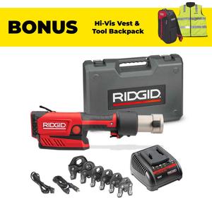 Ridgids RP <span class=keywords><strong>351</strong></span> (67308) 18V 2.5Ah Li-ion akülü fırçasız basın aracı Combo kiti çene seti ile