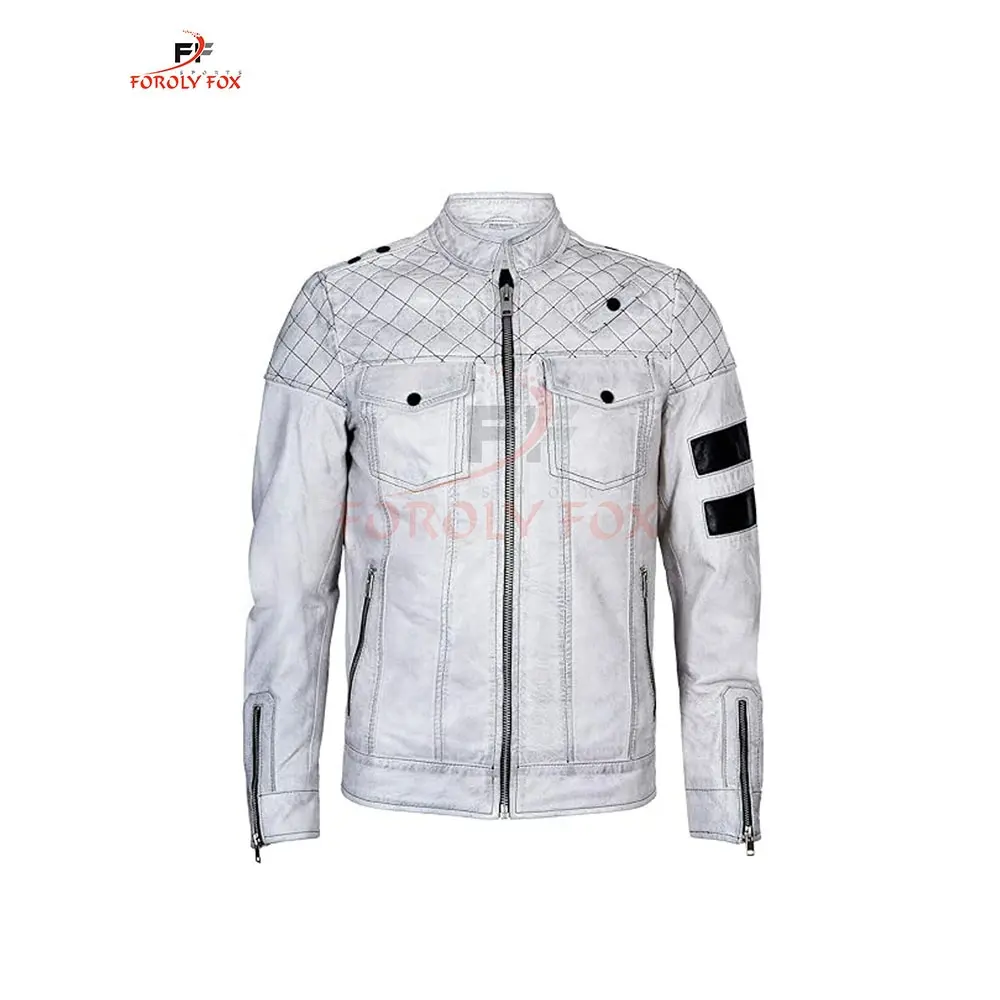 Precio al por mayor nuevo estilo de alta calidad impermeable Slim Fit barato nuevo Auto Racing chaqueta de cuero de montar