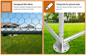 Best <strong>Chicken</strong> Coop Manual Type Farm Home Use Poultry Cages Outdoor Galvanized Frame Hexagonal Wire Mesh 2 * 3 * 6 <strong>m</strong> - Product Image 4