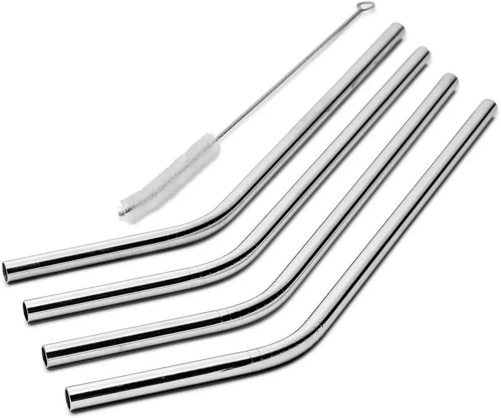 Sale from Indian Vendor Hot Selling Wholesale Eco Friendly Reusable Cocktail Stainless Steel Drinking Straws Metal Straw Set