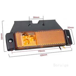 อุปกรณ์เสริมไฟรถยนต์3ดวงสำหรับรถพ่วง LED สีเหลืองอำพันสีแดงไดโอดสีขาว - Product Image 1