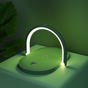 ウォームライトベッドサイドランプ電話ホルダー付きiphoneワイヤレス電話充電器の15W急速充電ワイヤレス電話充電器