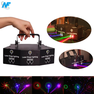 Mini dj parti 9-eye lazer projektör LED RGB DMX Strobe sahne işık DJ disko parti aydınlatması - Product Image 1