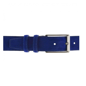 Hàng Thủ Công Ý Chất Lượng Hàng Đầu 3.5Cm/1,37in Da Lộn Màu Xanh Ngọc Bích Cho Nam Có Khóa Cài Thương Hiệu Nổi Tiếng Để Bán Buôn 6 Chiếc Trong Một Hộp - Product Image 3