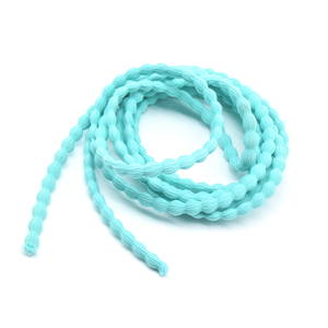 Pp Cords 3mm <strong>Colorful</strong> Korea Wavy Pattern Nylon <strong>Elastic</strong> Rope <strong>String</strong> Latex Rubber Strap Cords Silicone Cords - Product Image 1
