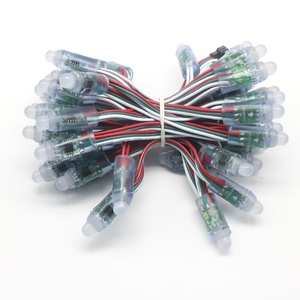 DC 5V Voll farbiges wasserdichtes IP68 LED Pixel Light 12mm WS2811 Rund pixel modul mit Kunststoff-Chip material - Product Image 1