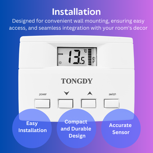 Tongdy High-Accuracy Digital Display VAV Room Thermostat - Designed for Precise <strong>Control</strong> in VAV Systems - Product Image 4