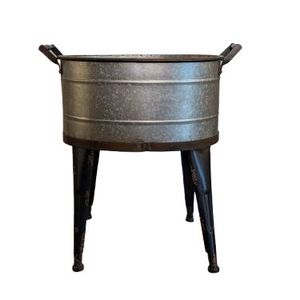 Antik tasarım ve hava koşullarına dayanıklı kaliteye sahip modern rustik ayarları premium görünümlü galvanizli bahçe ekici - Product Image 5