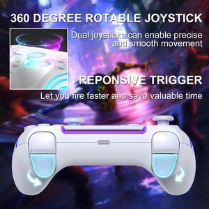 High Quality RGB Wireless <strong>Controller</strong> for <strong>PS4</strong> 3D Rocker Hall <strong>Custom</strong> Wireless JOYSTICK Vibration Mobile PC Gaming Accessories - Product Image 2