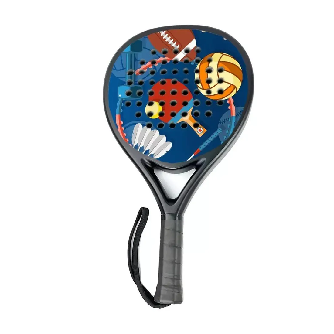 Raqueta de tenis profesional para playa, fibra de carbono, accesorios de entrenamiento deportivo suave para adultos, raqueta de Bádminton