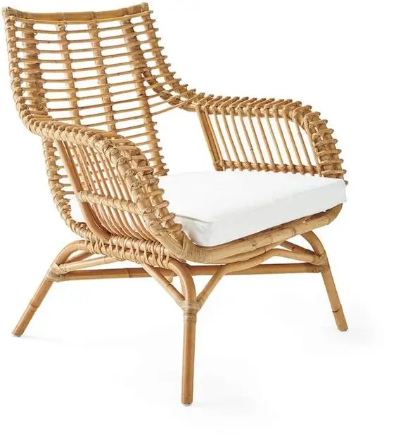 Scelta calda in Rattan Lounge Chair OEM Design personalizzare decorazioni fatte a mano mobili per la casa da esterno dalla fabbrica del Vietnam fatte a mano