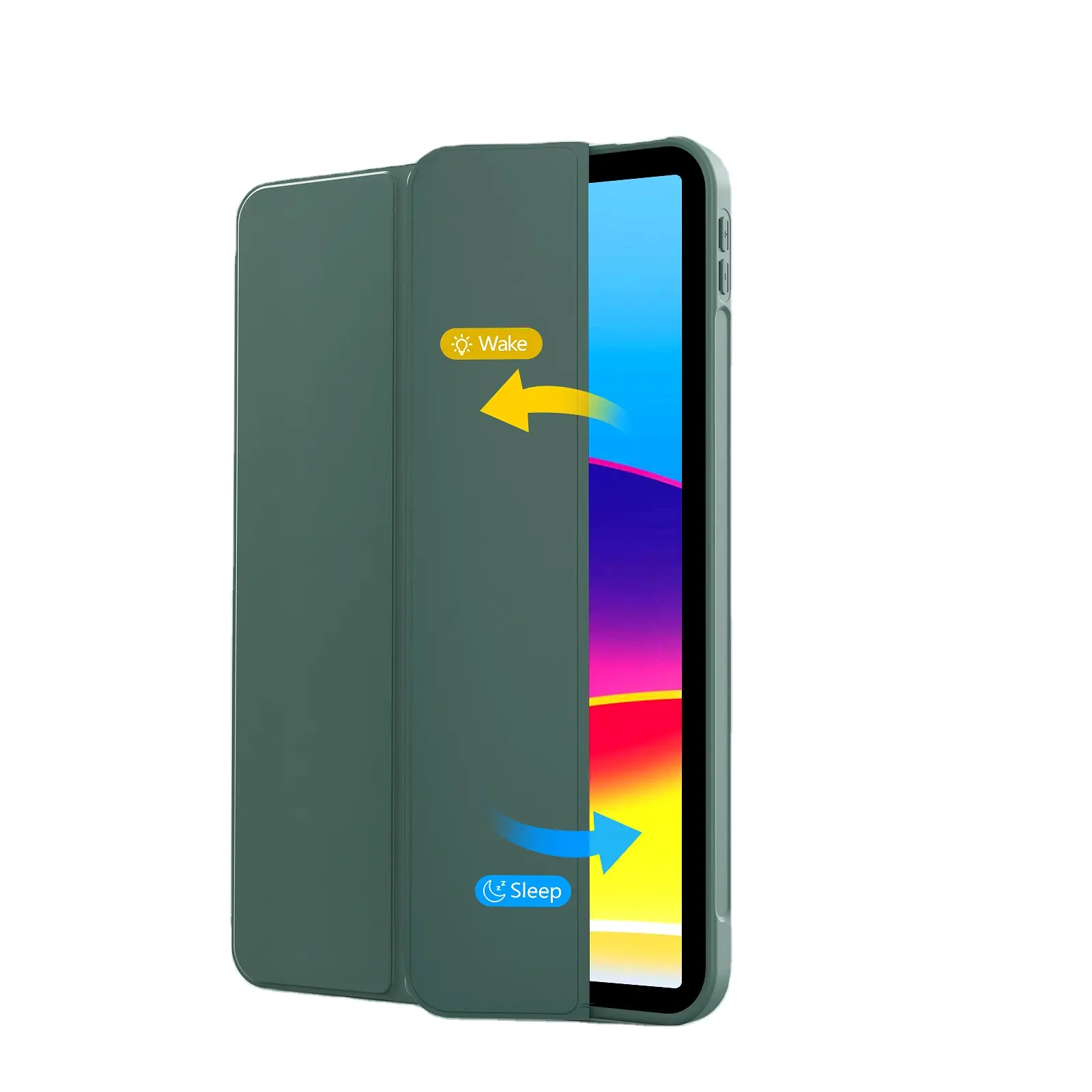 Tri-Fold Stijl Tablet Case Met Zachte Tpu Voor Ipad 56 9.7 Inch