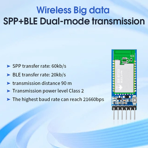 Kit de desarrollo de módulo Bluetooth, transmisión de datos grandes de 60KB/s UART, distancia de 90m, módulo SPP3.0 + BLE5.0, comandos AT - Product Image 4