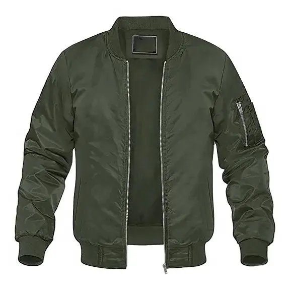 Nouveau design, blouson d'aviateur, vente en gros, manteau d'hiver pour hommes, veste d'hiver zippée de haute qualité pour hommes, carrosserie décontractée en coton, OEM