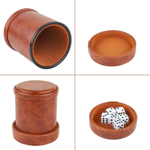 Nhà Máy Bán buôn xúc xắc cup biểu tượng tùy chỉnh da Shaker cup với Poker dices nhựa da tùy chỉnh xúc xắc cup <span class=keywords><strong>Set</strong></span> - Product Image 2