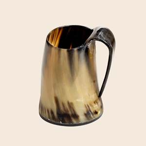 Handmade Natural <strong>Horn</strong> Mug Custom Logo Beer <strong>Cup</strong> Viking Style Drinking Mug Cow <strong>Horn</strong> <strong>Cup</strong> for Coffee Beer &amp; Gifts - Product Image 1