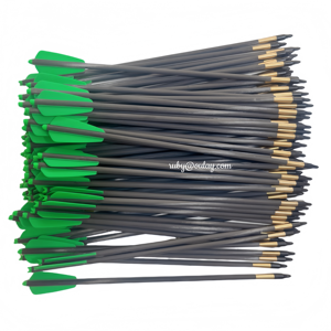 24 Ton Rating 350sp 4.2X6.2Mm 12.8Inch Pure Carbon Pijlen Voor Pistool Kruisbogen 125gr Messing Inzetstukken En Schroefpunten - Product Image 2