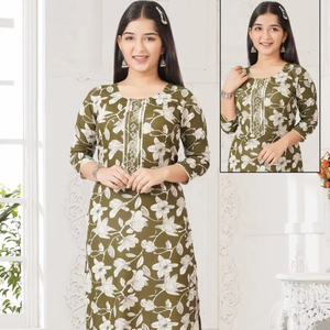 独家人造丝印花库尔提系列，批发价格适用于休闲服 - Product Image 1