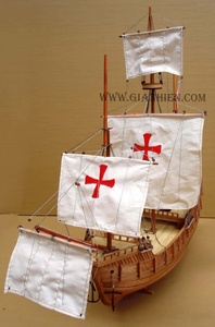 Nhà sản xuất gia nhien phê duyệt thiết kế tùy chỉnh moq thấp Christopher Columbus Caravel nao Santa Maria Mô hình tàu cao chất lượng cao - Product Image 3