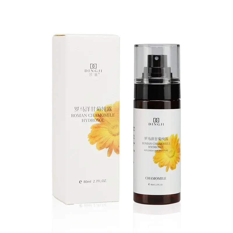 OEM DINGJI New in 2024 Toner Spray 80ml Chamomile Extract 100% hydrosol Korean Dark Spot Removal Face Skin Toner Spray