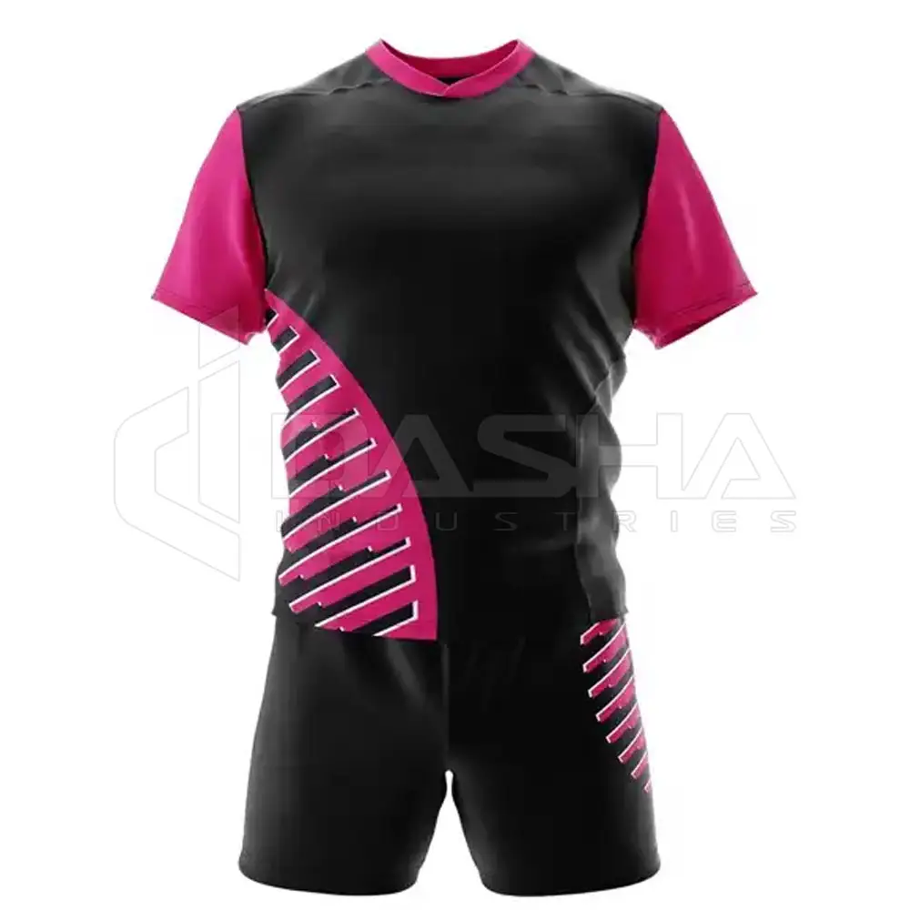 Nouveauté Uniforme d'équipe de rugby Logo personnalisé OEM Concevez votre propre uniforme de rugby Ensemble de 2 pièces