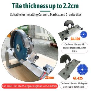 Tile <strong>Cutter</strong> - Adjustable Chamfering Tool for Angle Grinder, GL-<strong>125</strong> for Tiles up to 22mm, Easy Angle &amp; Thickness Adjustment - Product Image 4