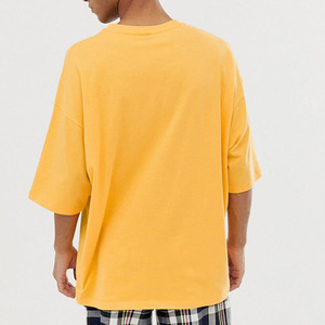 ブランクデザインのソリッドプレーンパターンでカスタムメイドされた高品質のメンズ特大Tシャツ-独自のユニークなスタイルを作成してください! - Product Image 2