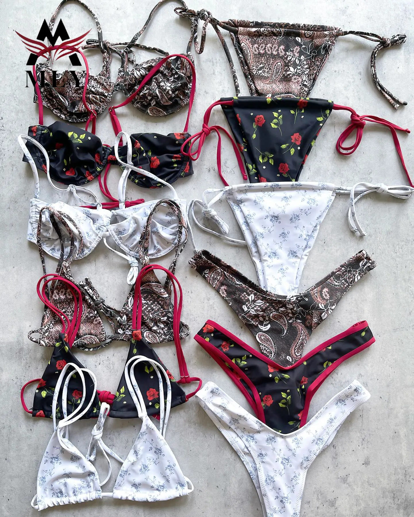 2024 nuovo Set Bikini da donna con ferretto Bralette da bambina