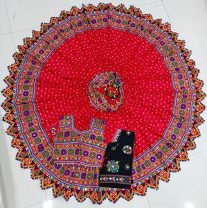 הודי מסורתי חגיגי עונת 2022 Navratri מיוחד טהור כותנה Bandhani הדפסת מראה עבודה Chaniya הצ 'ולי לנשים Dandiya