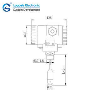 RS485 <span class=keywords><strong>4</strong></span>-<span class=keywords><strong>20mA</strong></span> 300M mực nước Senor <span class=keywords><strong>Transmitter</strong></span> bồn chứa dầu mức chất lỏng Detector - Product Image 3