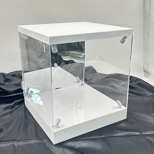 Hộp trưng bày đồ chơi xoay trong suốt có khóa, làm bằng <span class=keywords><strong>acrylic</strong></span>, tích hợp đèn LED - Product Image 3
