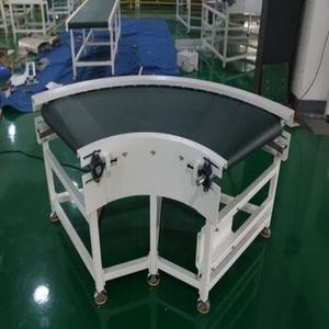 180 Degree Curve Cleated PVC Belt <strong>Conveyor</strong> System Adjustable <strong>Container</strong> <strong>Unloading</strong> Motorized Truck <strong>Loading</strong> for New Assembly Line - Product Image 1