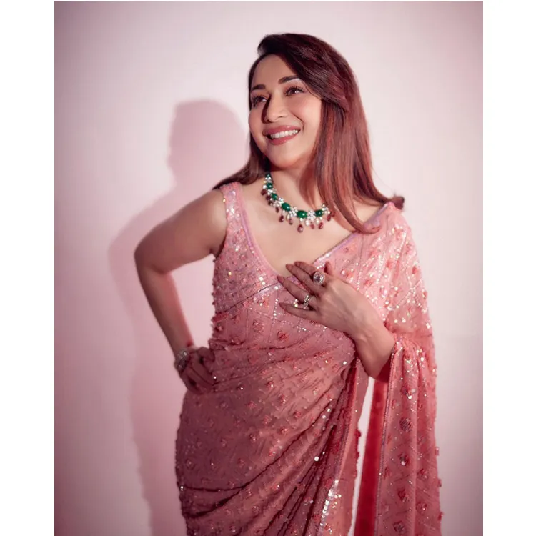 Kunden spezifische Größe Party und Hochzeit die ganze Saison Ethnische Ware Georgette Material Pakistani schen und indischen Stil Frauen Saree