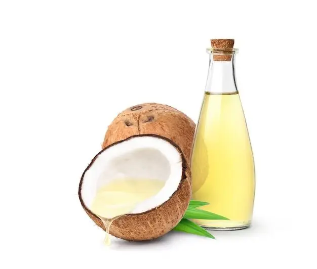 Kaltgepresstes jungfräuliches Kokosnussöl natürliche jungfräuliche Kokosnuss geeignet für Kochen von Lebensmitteln und Schönheitspflegeprodukt